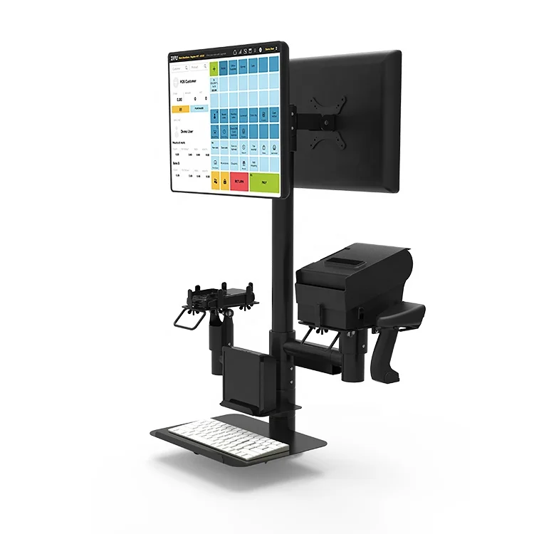Двухэкранная подставка для столешницы монтажное решение vesa монитора pos