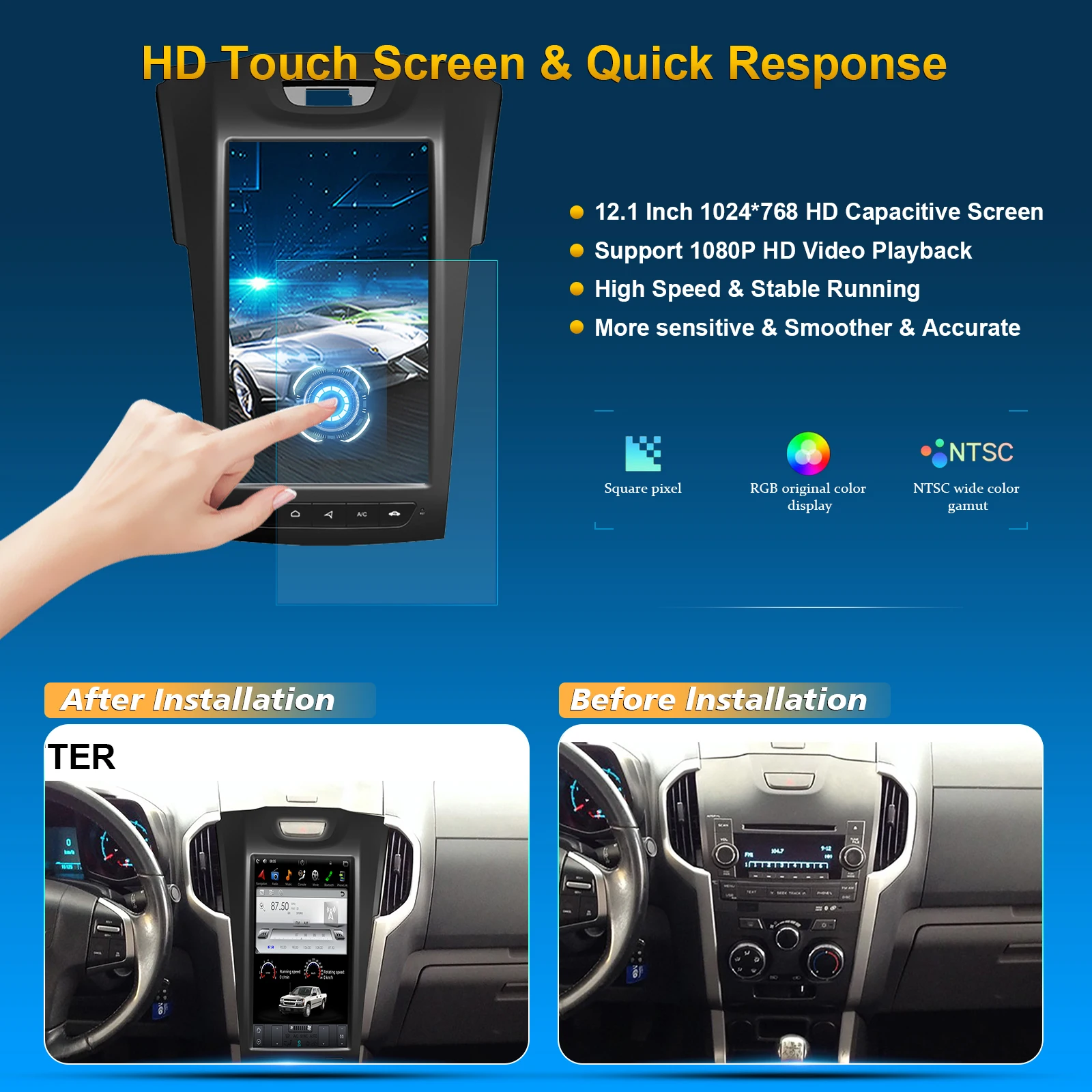 Android 11 Car Video Vertical  Smart Screen GPS Navigation Support Bluetooth For CHEVROLET