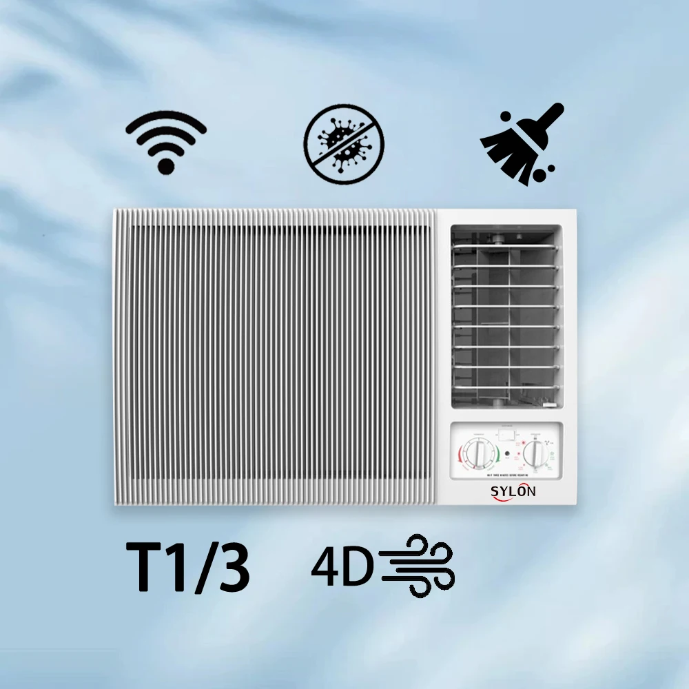 SYLON Hot sale T1/T3 R410A Heat And Cool 220V 50Hz 18000 24000Btu  Window Ac For American home of window air conditioner units