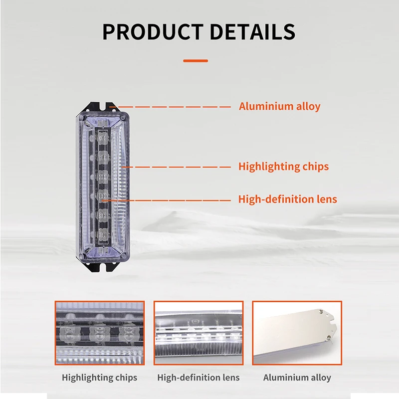 8 LEDs Remote control Car Wind Energy Car Universal Powered Daytime Running Light Auxiliary Lamp led strobe lights for trucks