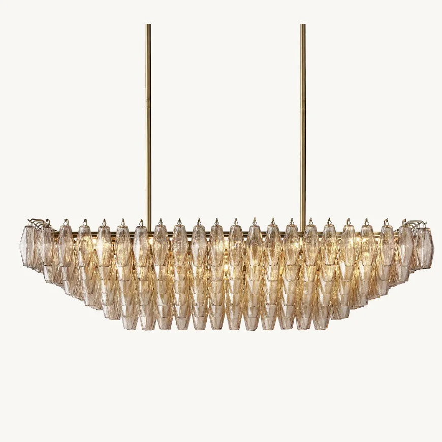 Custom chandeliers pendant lights led luxury gold high ceiling light hanging american glass all copper crystal modern chandelier