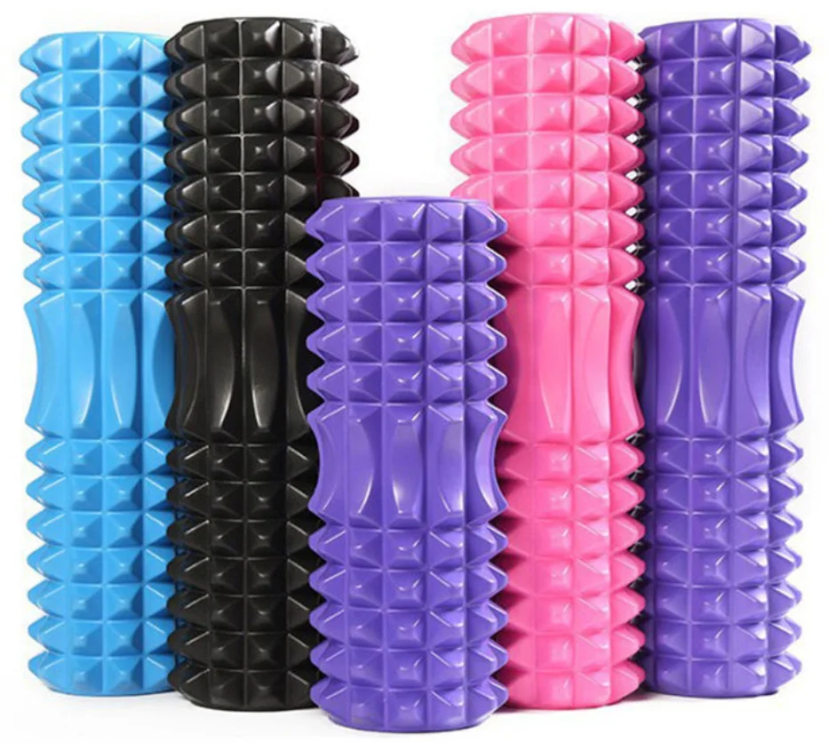 Factory Direct Sale Muscle Relax EVA PVC Hollow Columnar Wholesale Eco Friendly Custom Branded Yoga Soft Back Foam Rollers 45cm