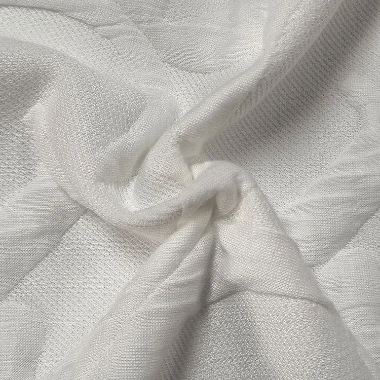 Thick weight 295gsm 98%polyester 2%spandex 3d emboss letter design scuba jacquard fabric for fashion dress