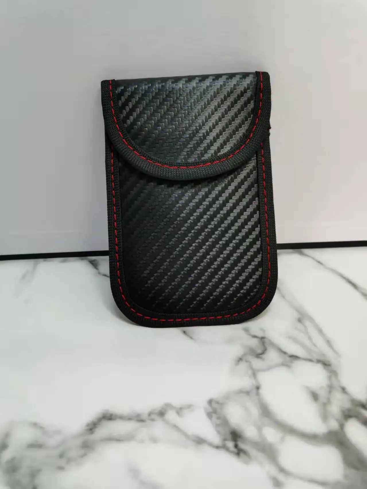 Waterproof Carbon Fiber RFID Blocking Key Fob Signal Blocking Faraday Cage Protector Nano Car Keyfob Bag Pouch