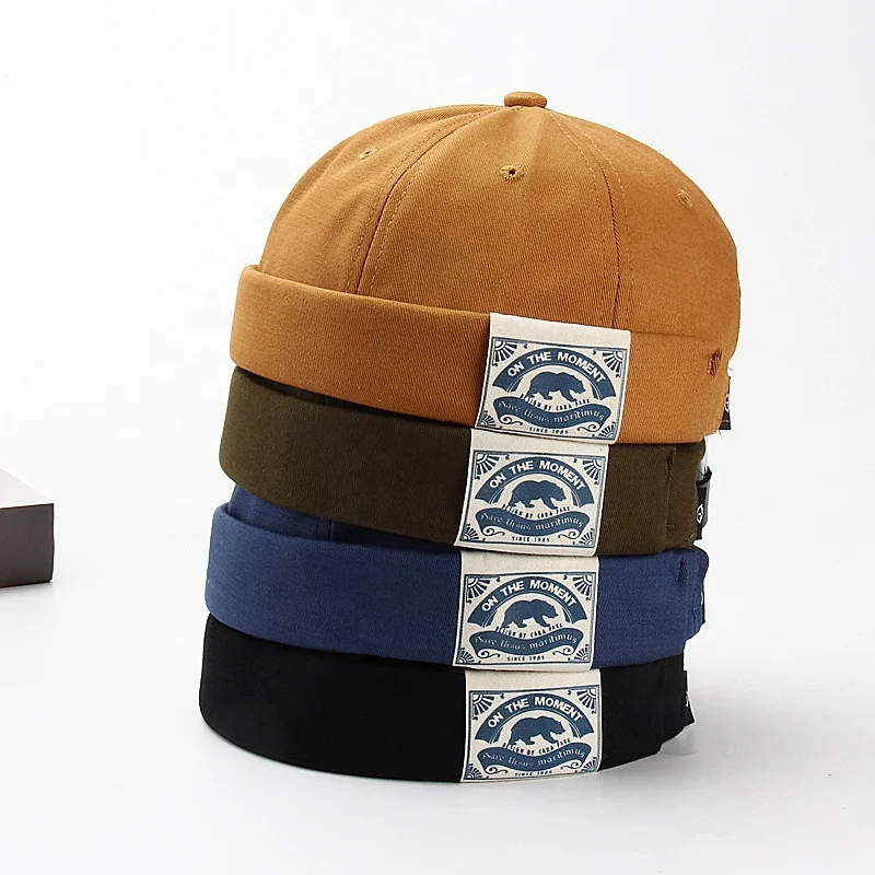 Hot Selling Baseball Cap Without Bill Custom Docker Sailor Hat Wholesale Brimless Cap