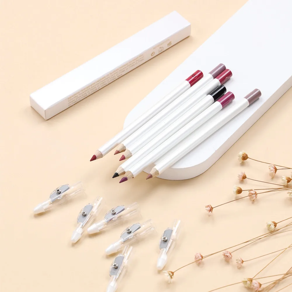 New Arrival 1Pcs 21 Color Waterproof Eyeliner Professional Eyebrow Pencil Sharpener Personalized Dark Brown Lip Liner
