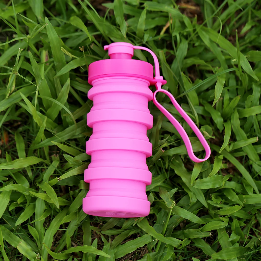 2022 Hot Seller 400ml Silicone Water Bottle Silicone+plastic Camp Classic Foldable Silicone Water Bottles