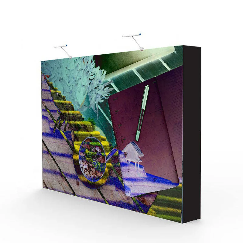 Custom Frameless Aluminum Fabric LED Light Box Wall-Mounted Advertising Poster Display Light Box