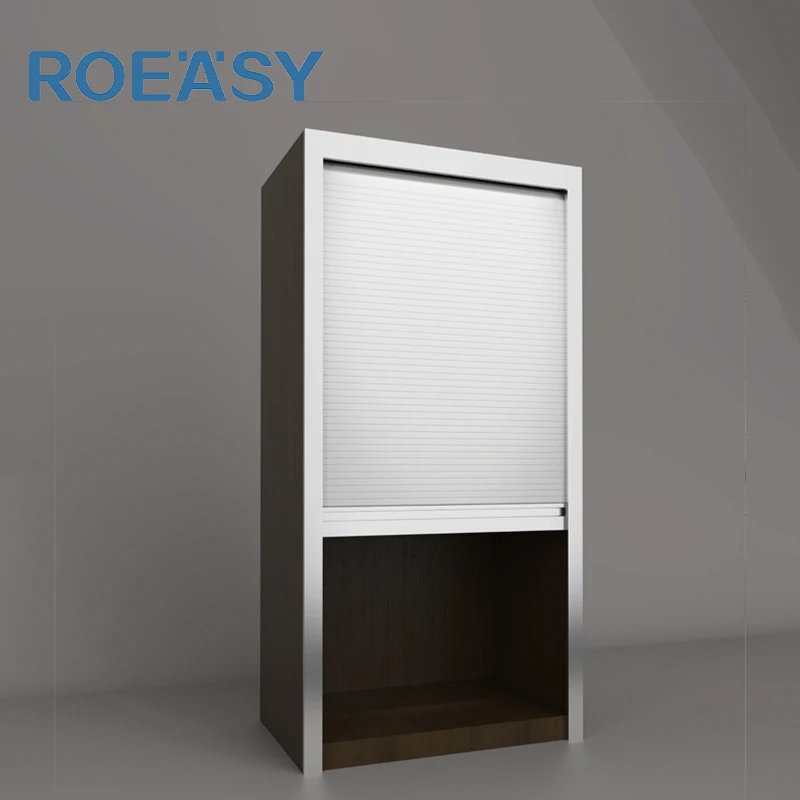 ROEASY Shutter Louvre Blinds Wardrobe Pvc Roller Shutter Aluminum Shutters Built-In Blinds For Kitchen Bedroom
