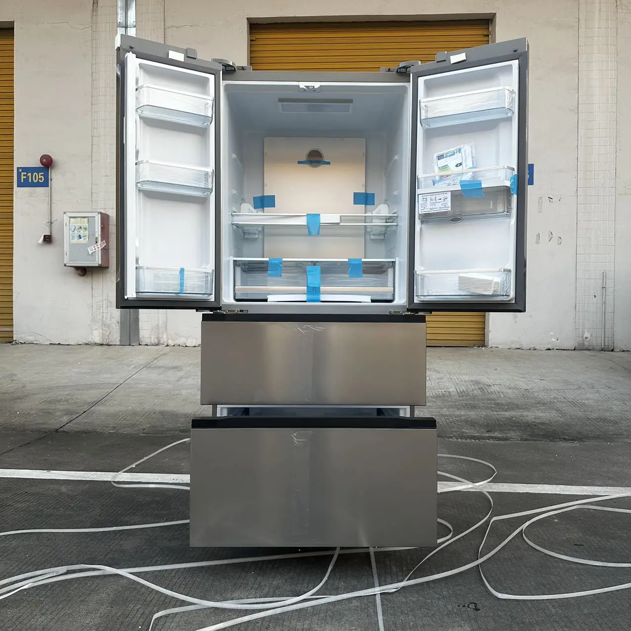 OEM 628L 4 French Doors  Air-cooled Frost-free smart Gray Premium Design Refrigerator smart fridge fridges for home