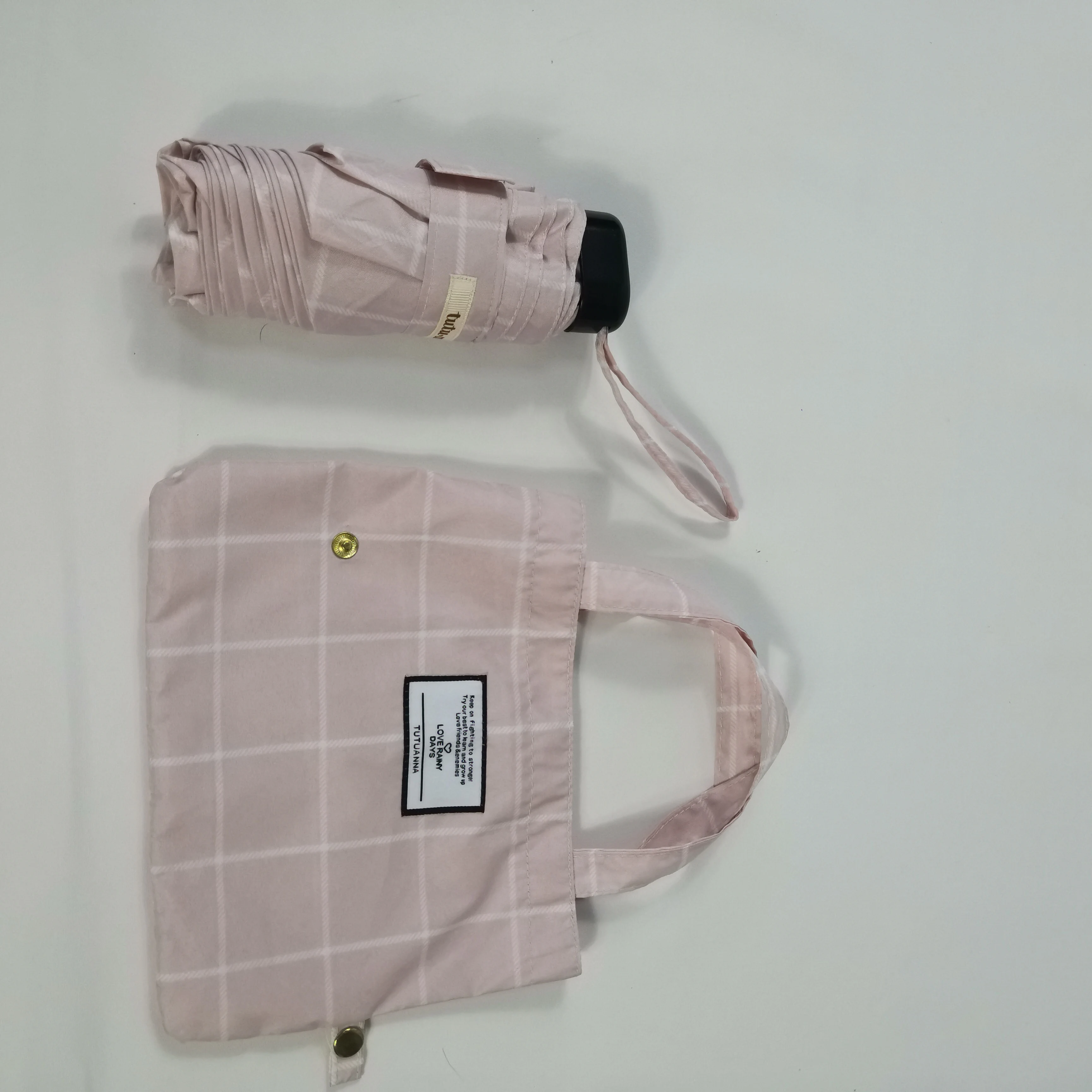 portable customized 5 fold mini travel umbrella with bag