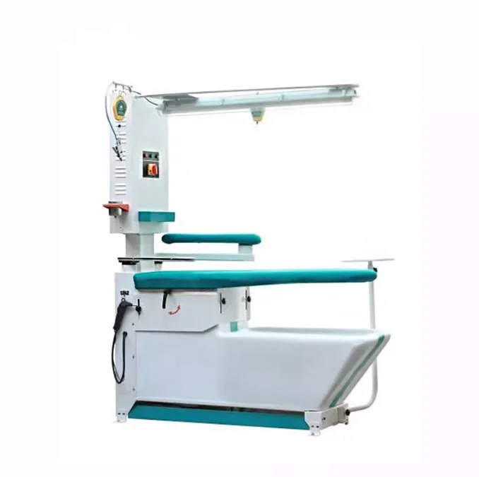 Multi-function suction blowing ironing table with stain remover and steam boiler Garment ironing machine