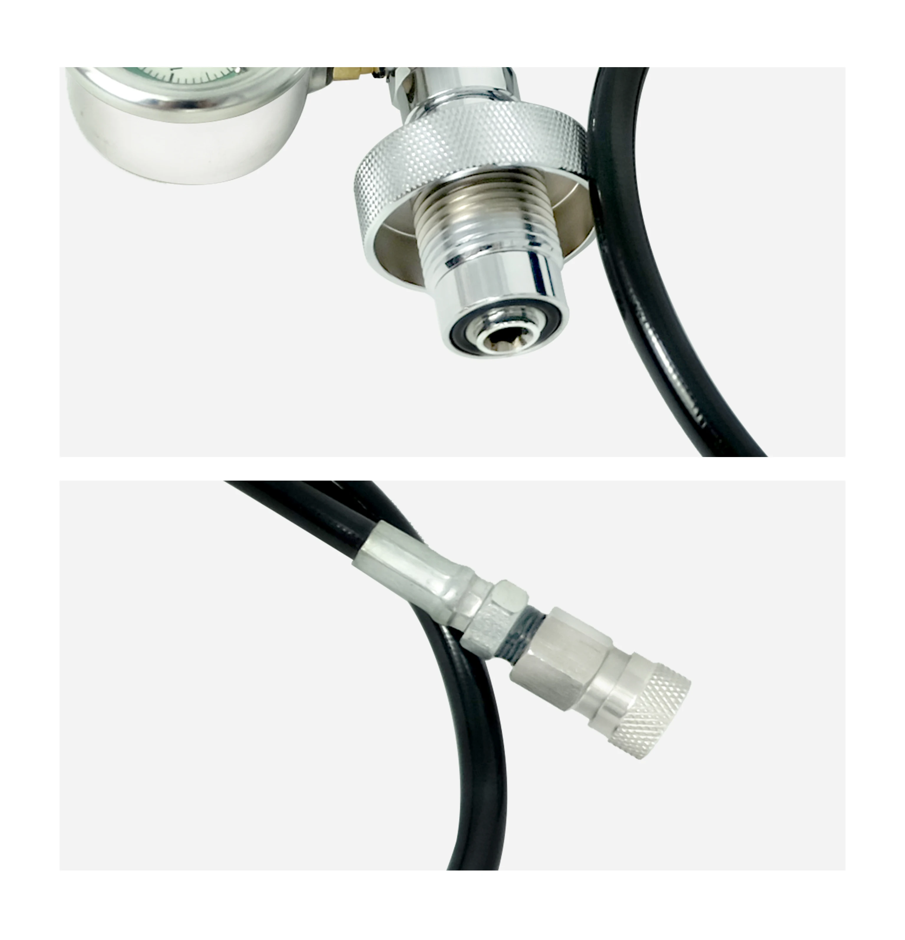 Directly see the pressure value when inflating universal scuba adapter Swimming accessories