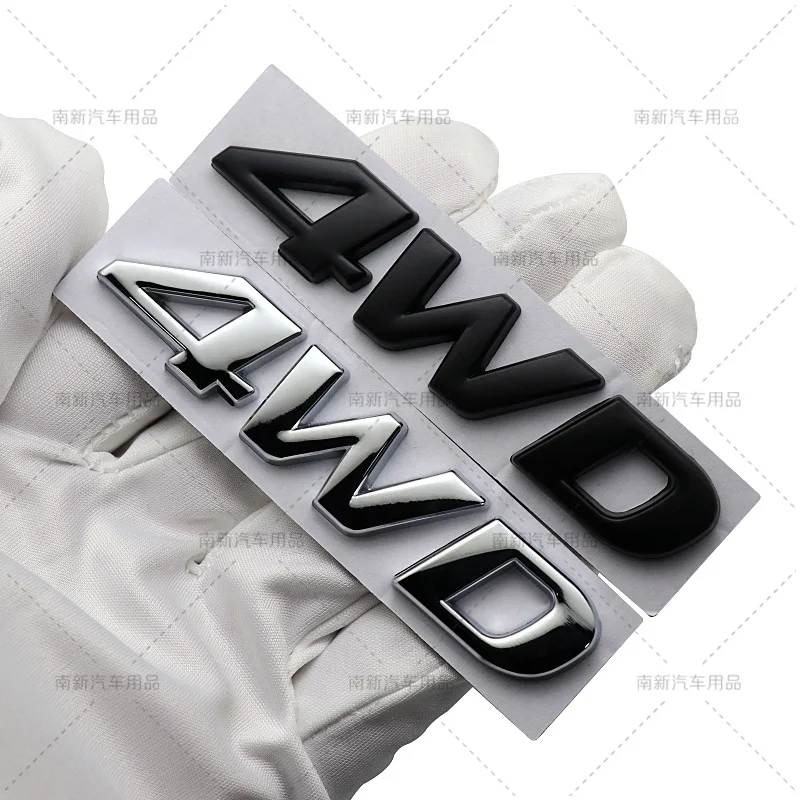 customized 3d Metal alloy letters car emblem badge matte black embossed logo brand metal alphabet plate for ford car stickers