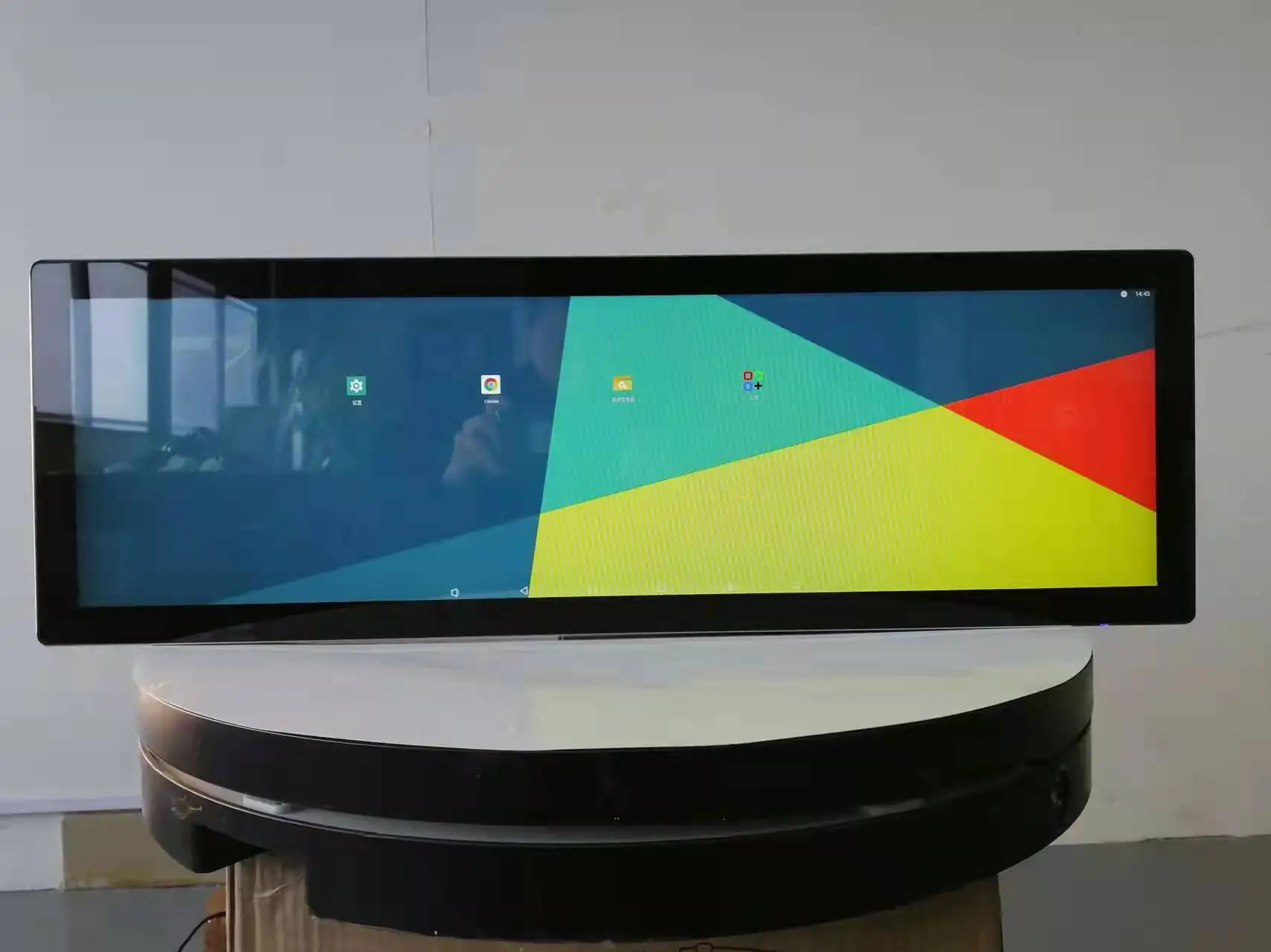 36.8inch Android Media Players Digital Shelf Signage Ultra Wide Stretched Bar LCD Display For Supermarket Retail Store