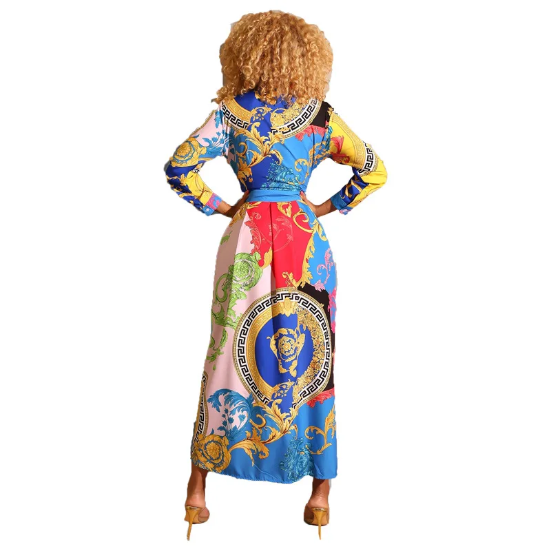 Long Sleeve Muslim Moroccan Dress Kaftan African Dresses For Women Clothing