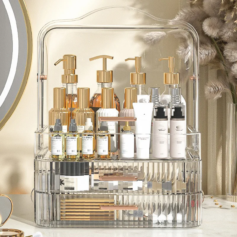 OWNSWING Large Capacity Makeup Organizer Cosmetic Storage Box With Drawer Makeup Storage Container For Vanity