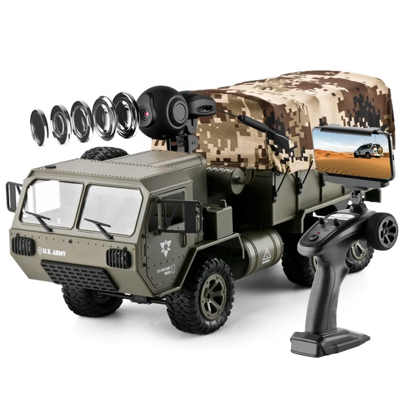 RC Truck toys WIFI full scale 2.4G 6x6 radio control truck model vehicle 1:12 HEMTT