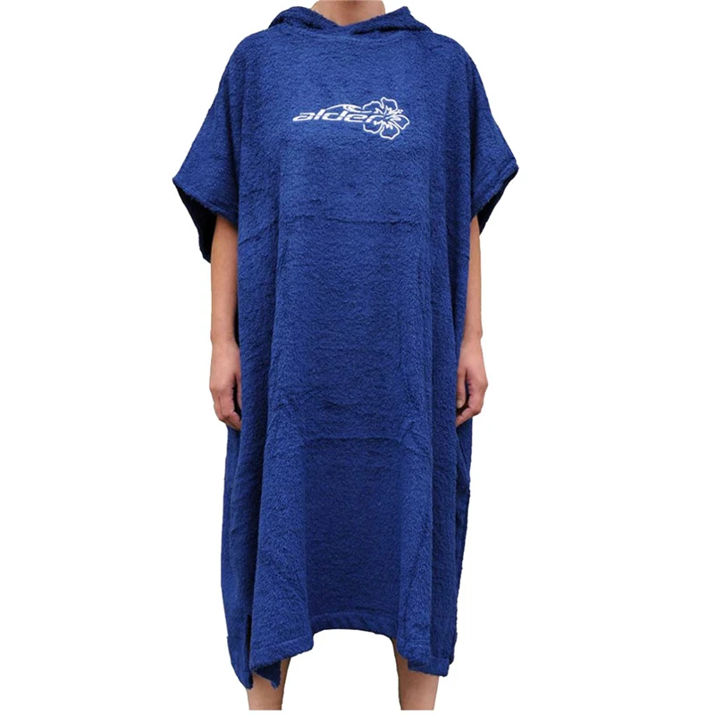 100% Cotton Custom High Quality Low MOQ Custom Microfiber Adult Surf Poncho Hooded Towel Poncho Towel Surfing Changing Poncho