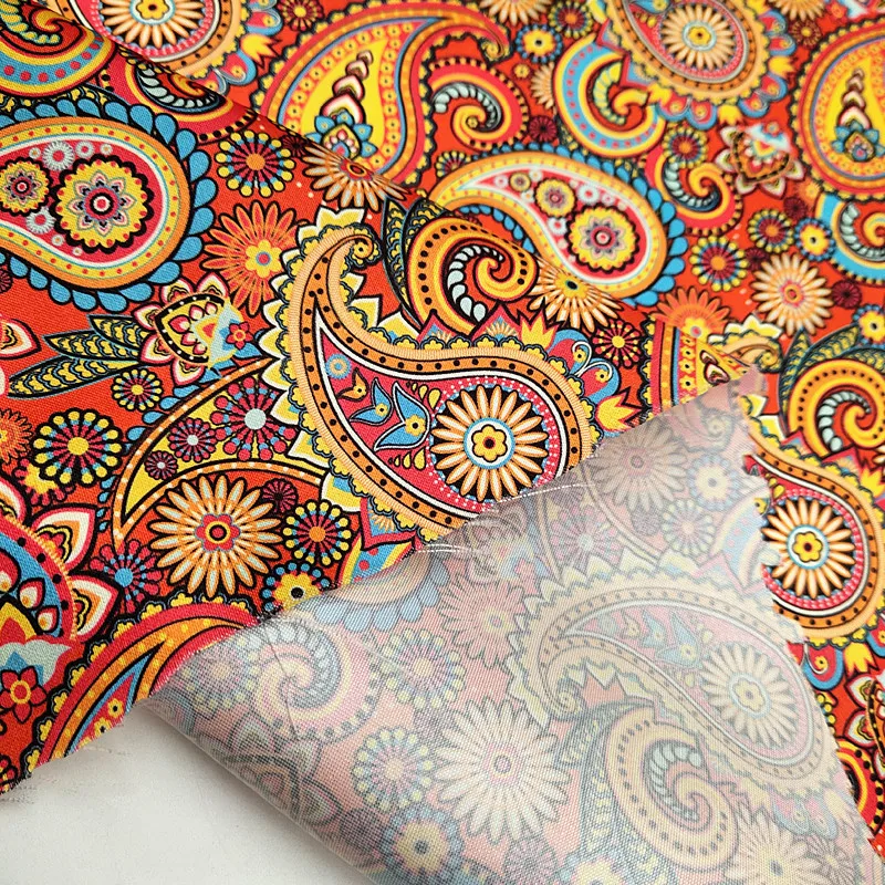 Custom Design Soft 100% Polyester Flower Wedding Bridal Digital Print Satin Fabrics For Dress