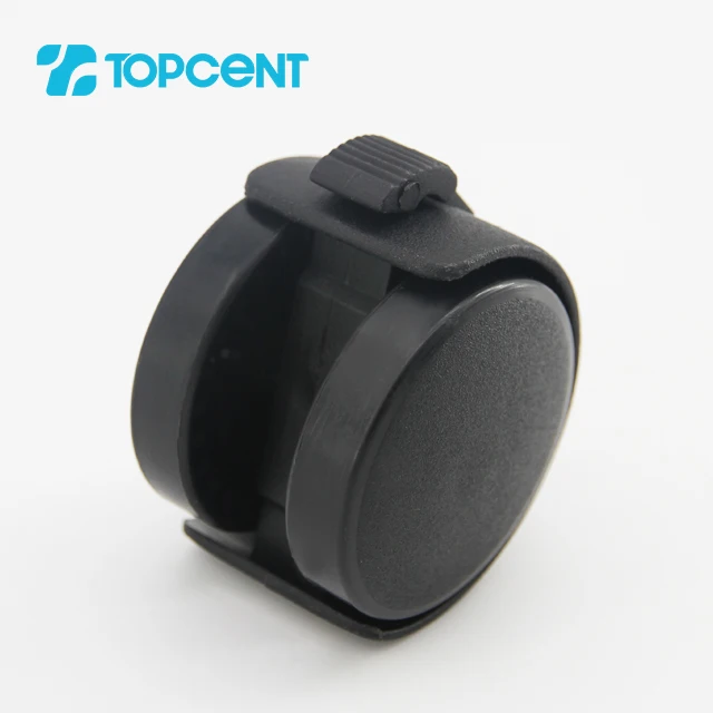 TOPCENT lock design furniture caster wheel nylon wheels castors plate roller casters wheels for furniture
