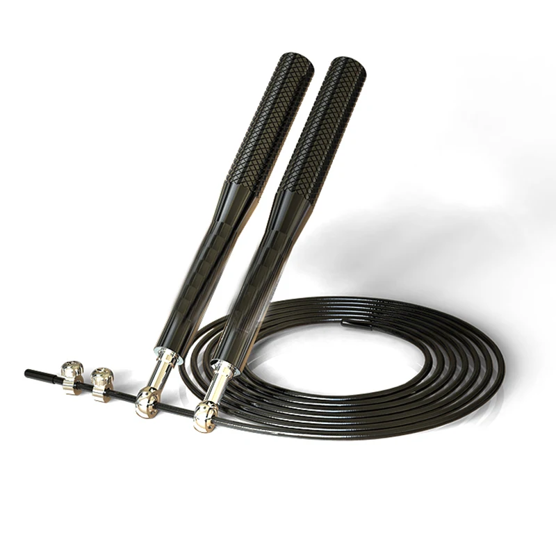 Adjustable Aluminum Alloy High-Speed Ball Bearing Retractable Freestyle Jump Rope for Fitness Skipping