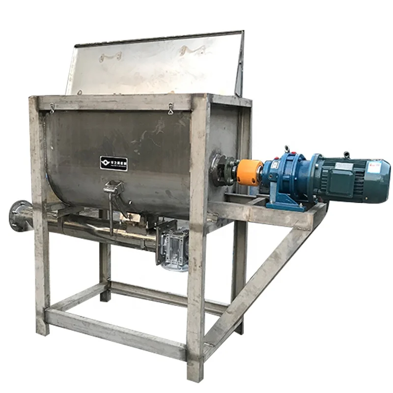Industrial powder mixer machine dry powder ribbon mixer horizontal made in China