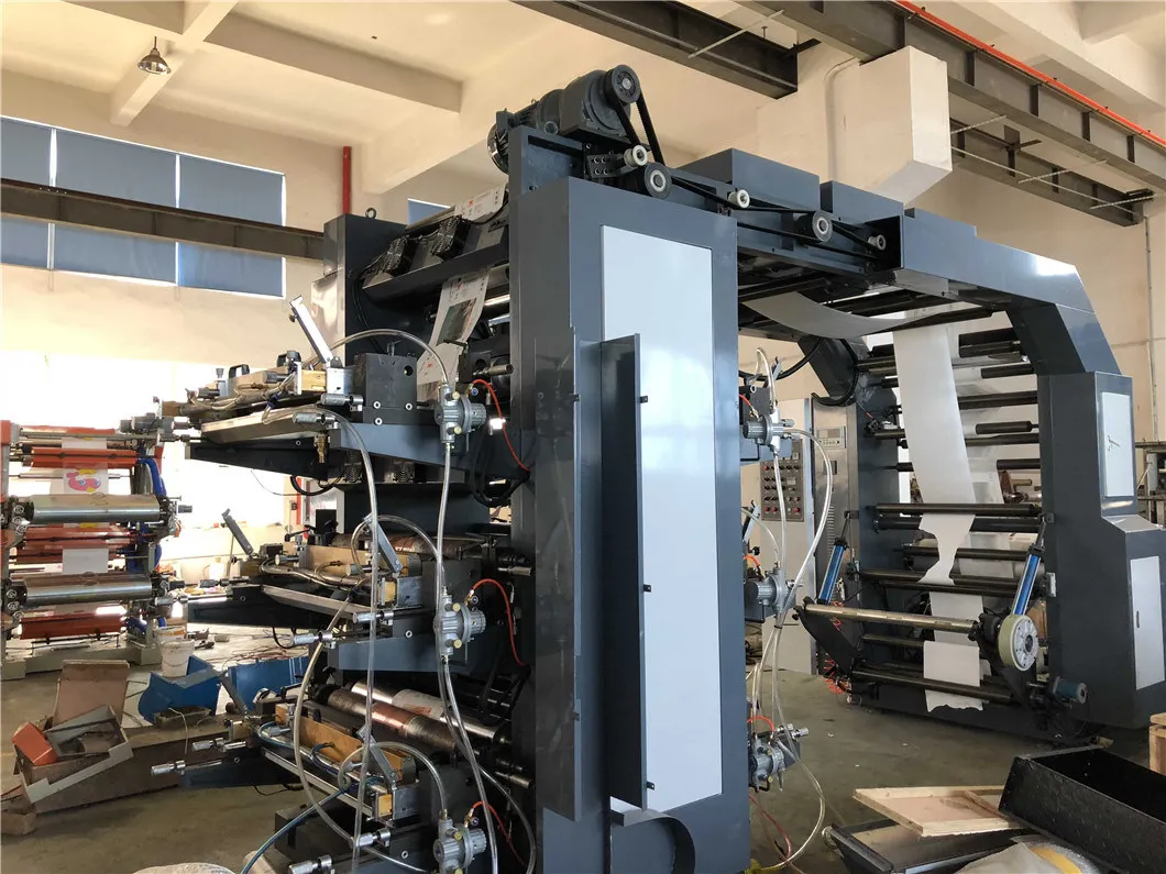 Manufacturers Non Woven Flexo Flexographic 4 Color Bag Printing Machine