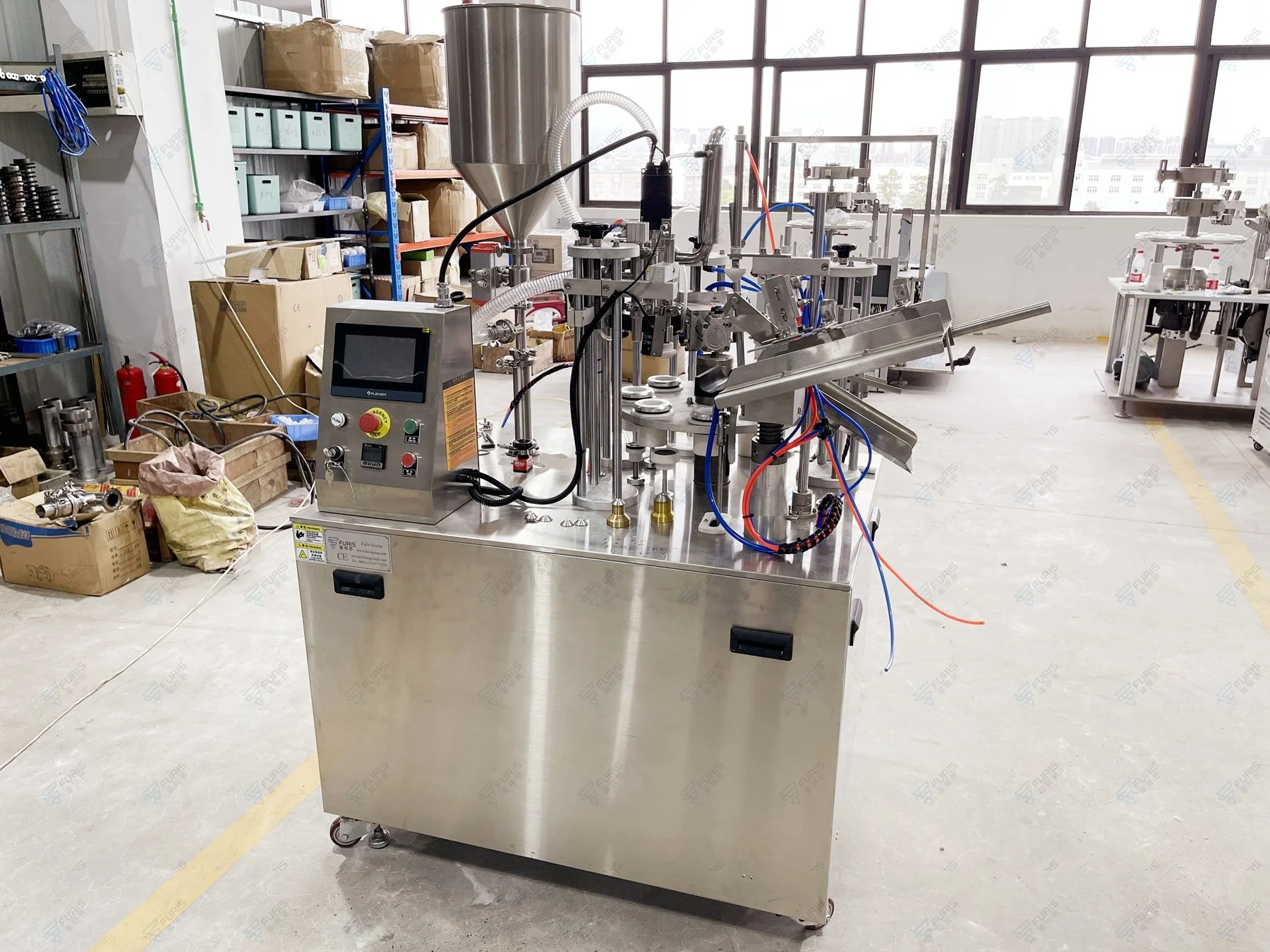 High speed Lotion  cosmetic semi full automatic aluminium plastic compound soft tube filling and ultrasonic heat sealing machine