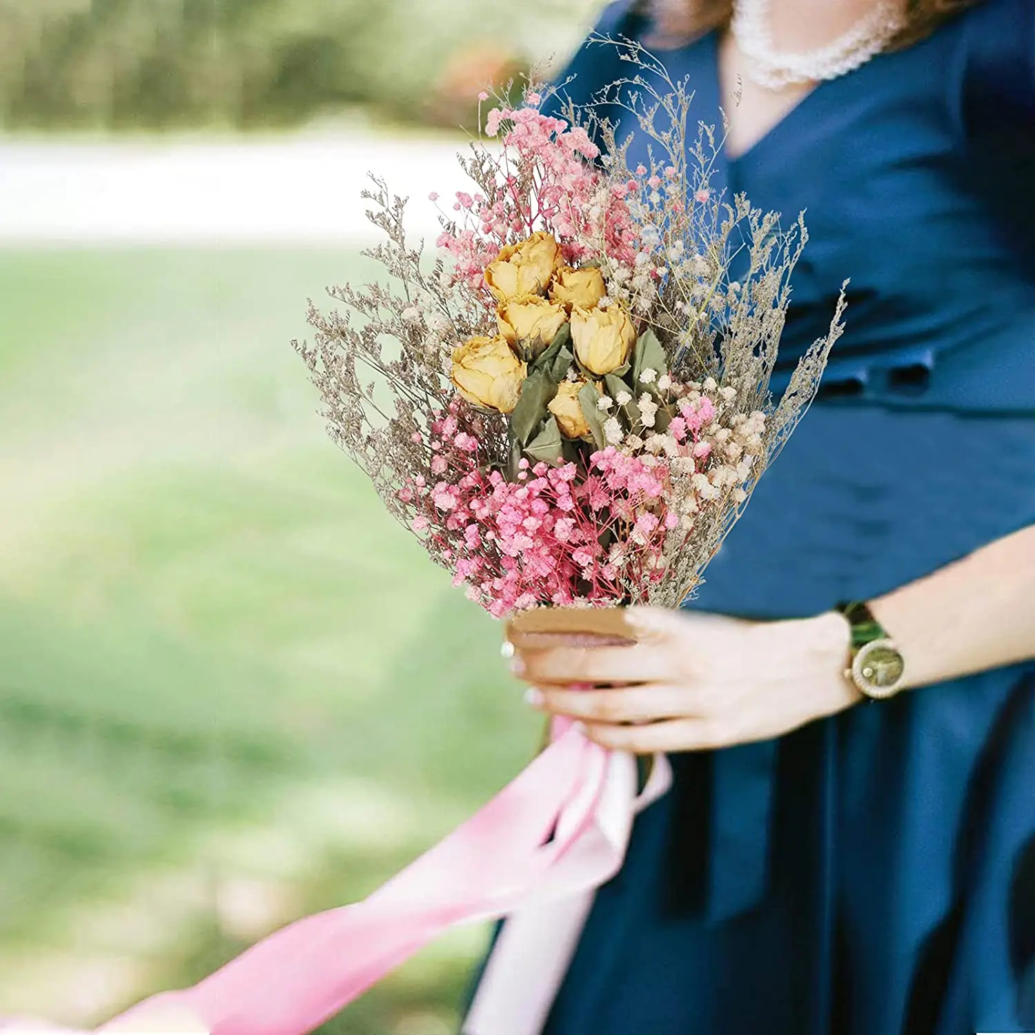 Высушенные детские цветы HFlora 8 2*17 7 дюймов натуральный Декоративный букет цветов ветки для ВАЗ домашний цветочный магазин