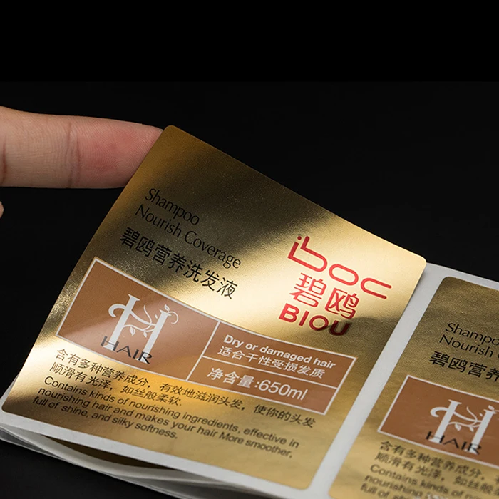 Custom 10ml Glass Vial Medical Bottle Sticker Plastic Pharmaceutical Label with Holographic Foil UV Printing Adhesive Type