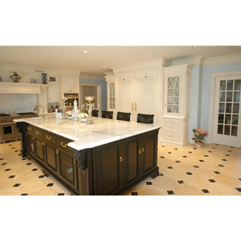 CBMmart American Style Origin Color Nature Solid Wood Clear Paint Custom Made Kitchen Cabinets
