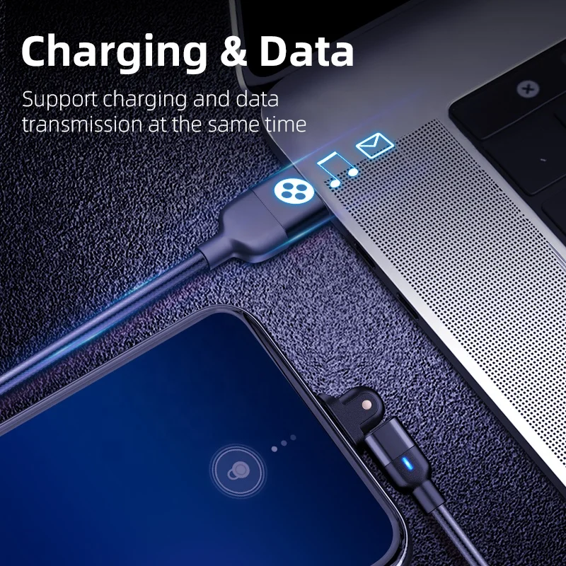 Прямая поставка поворотный на 180 градусов USB-кабель для Android микро-головка зарядное устройство микро-кабель зарядки мобильного