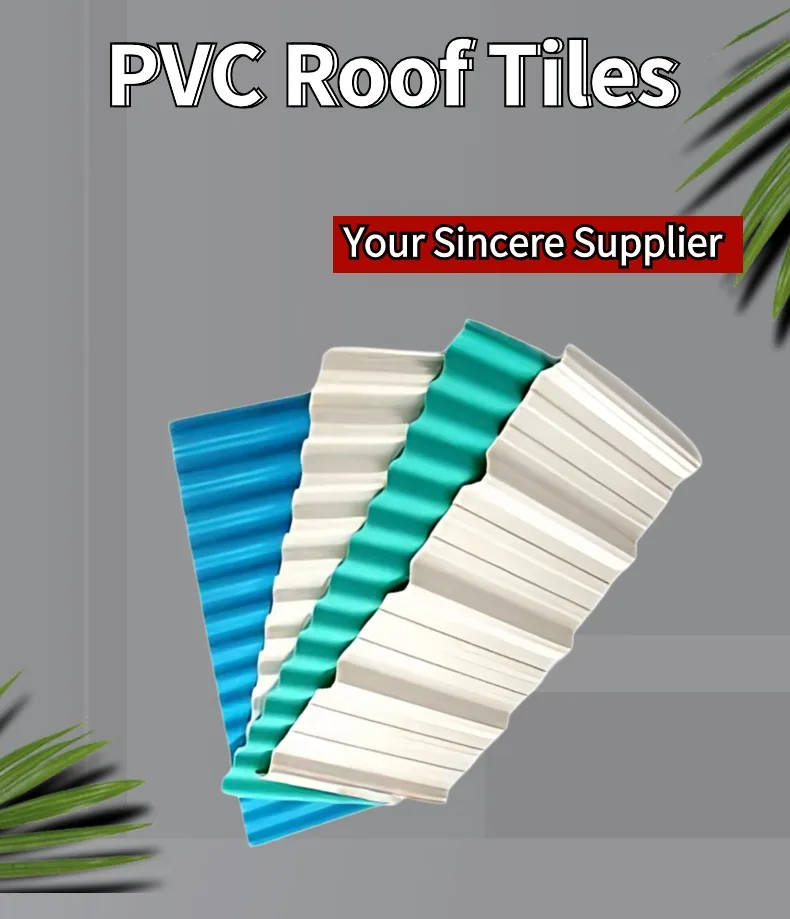 pvc corrugated roof tile / pvc roofing tiles / spanish corrugated plastic roofing sheets