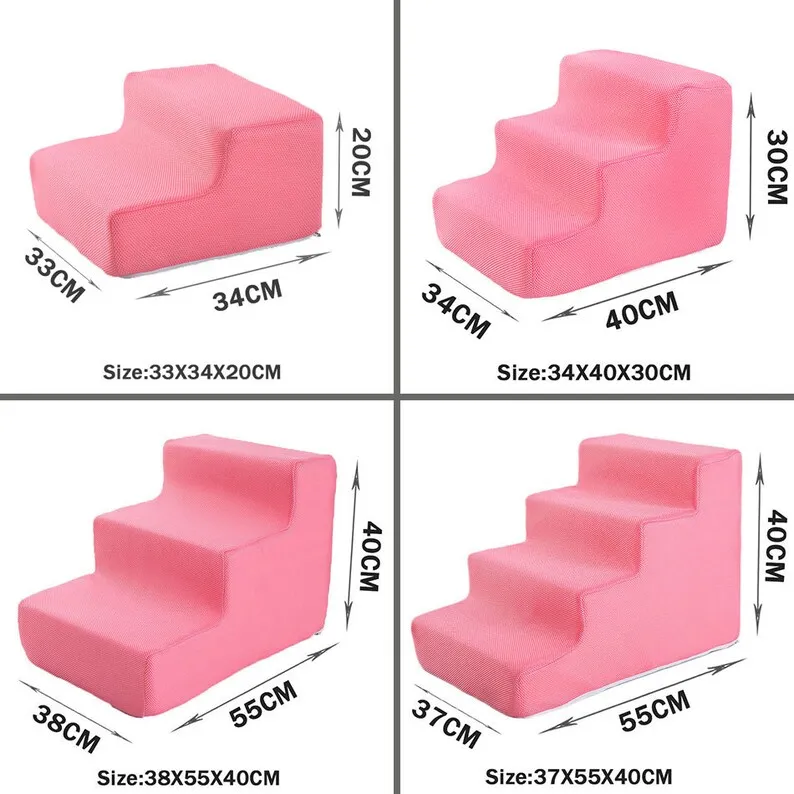 Pet Ramps 3 Steps Stairs Cat Dog Ladder Anti-slip Removable Stairs for Dogs Pet Accessories Toy Dog Bed Stairs