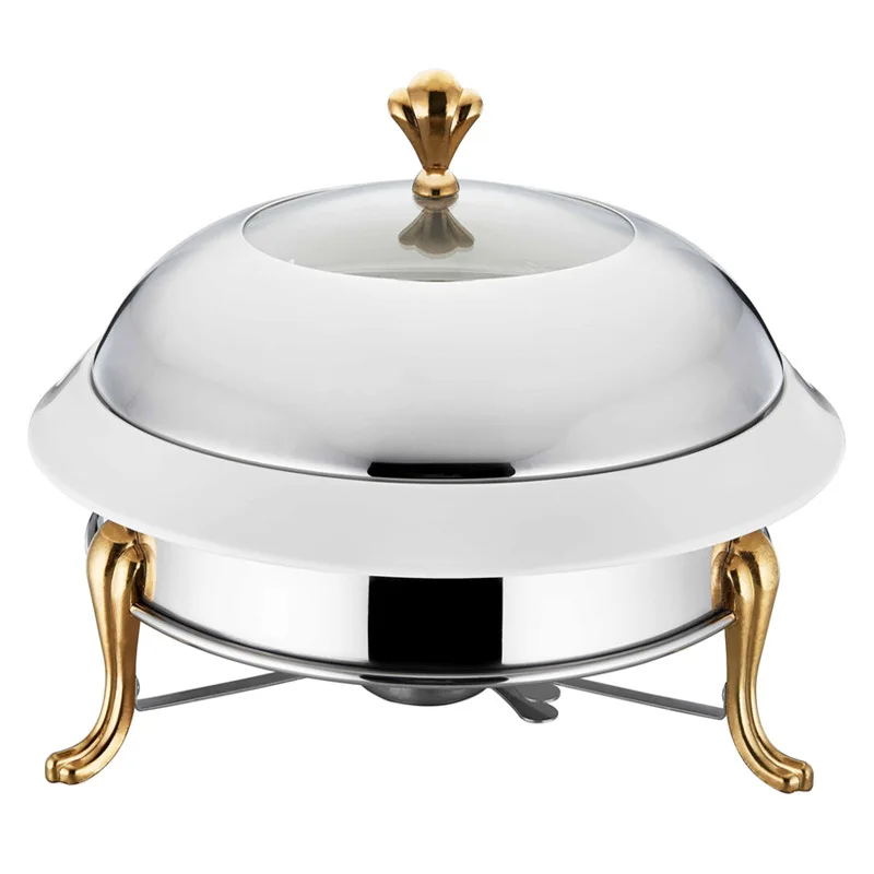 New Hotel Buffet Chafe Set Catering Equipment 18/20/22/24/26/28cm Stainless Steel Food Warmers