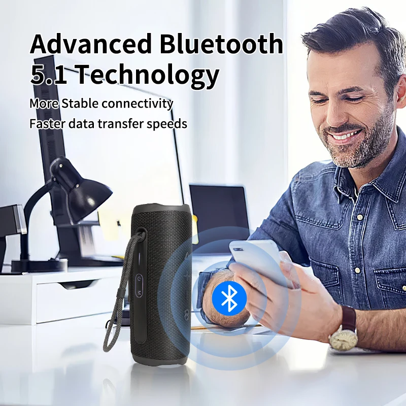 Portable Bluetooth Speaker Stereo HiFi Heavy Bass Wireless Soundbar Subwoof Loudspeaker Flip6 music speakers