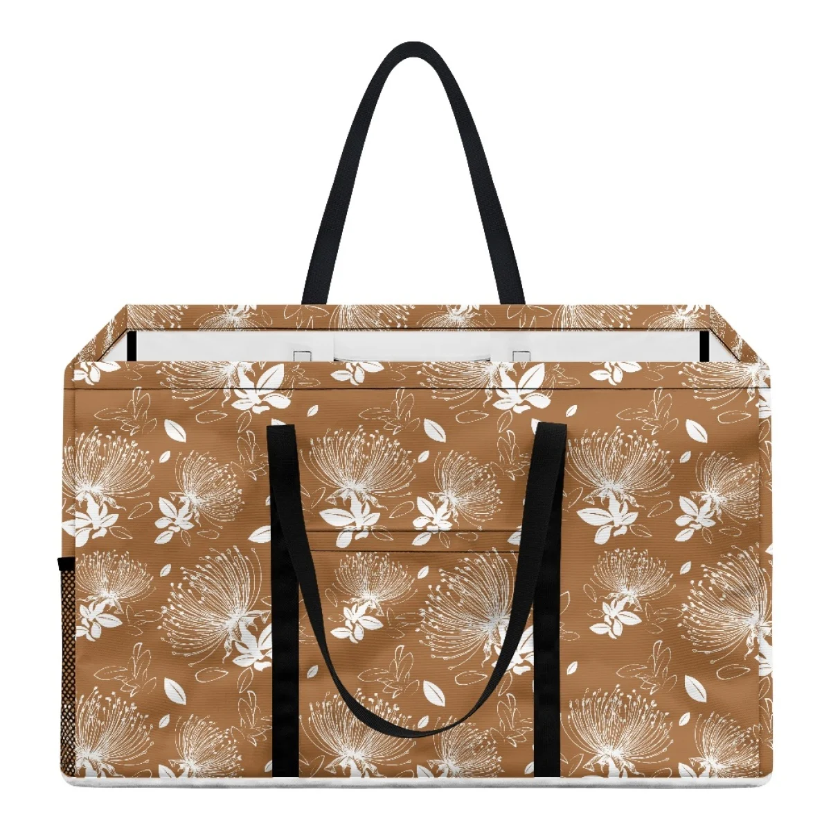 Hot Selling Hawaiian Lehua Flower Dirty Clothes Basket Custom Polyester Fabric Storage Bins