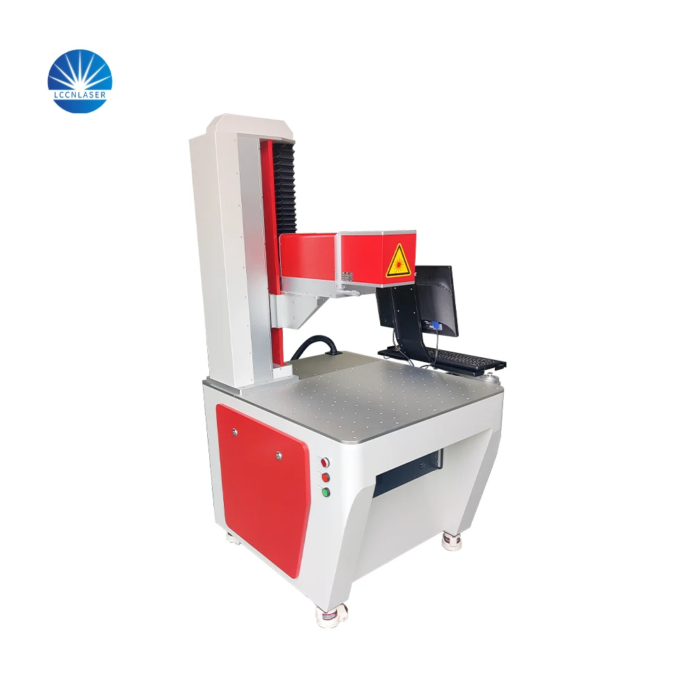 CN laser factory  3D glass Laser tube dynamic co2 laser marking machine for cutting paper card / leather / jeans
