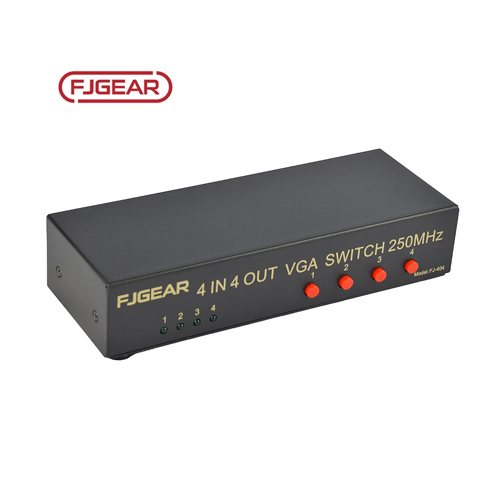 FJ-404 VGA Switching 1.4 in 4 out Video Splitter & Converter with up to 30m Transmission Distance