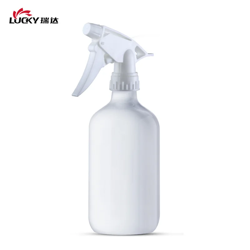 Wholesale 300ML 500ml round amber plastic empty spray bottle household pet cleaning hand press trigger sprayer bottle