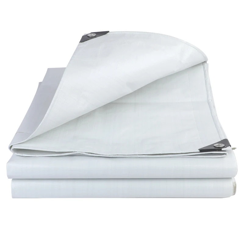 PE Tarpaulin 80gsm white Color Light Weight 3X4yard 4x6yad 6x8yard 100% Waterproof Export To Middle East Arab, Yemen, Oman
