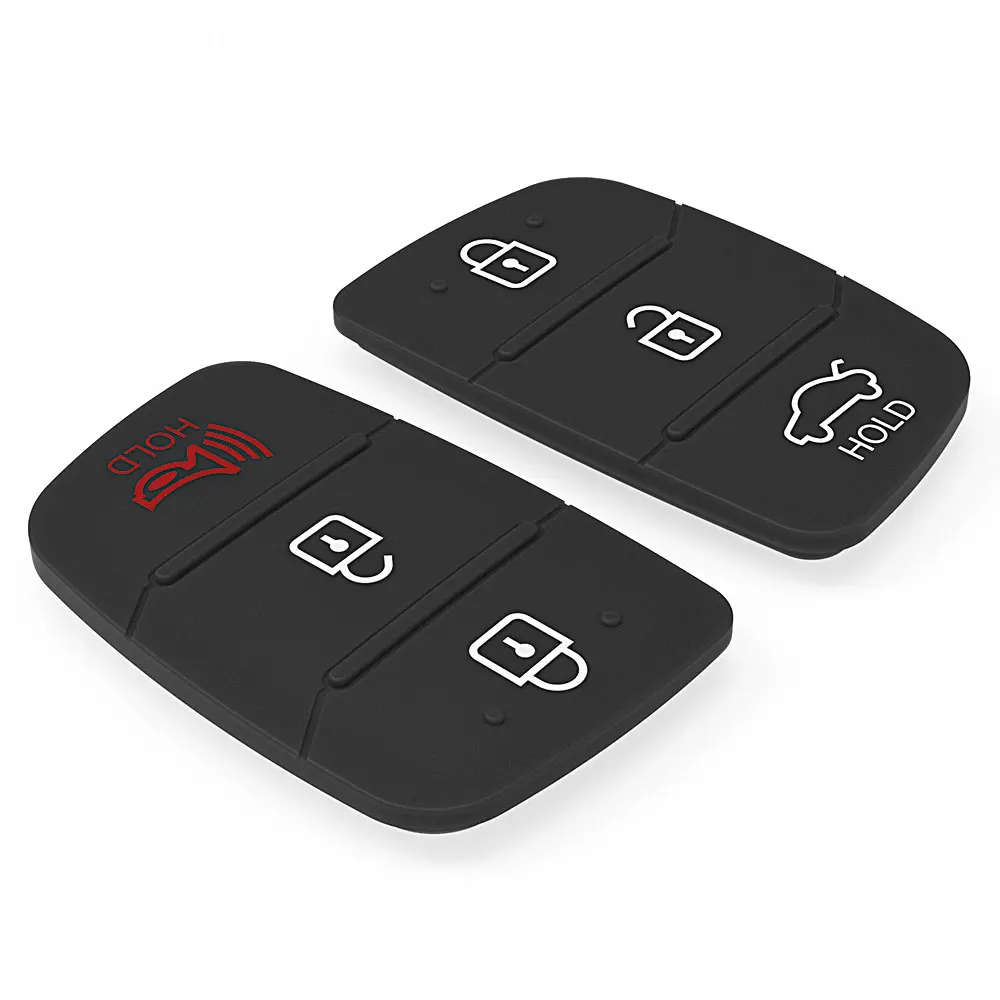 Car Key Silicone Button Pads Remote Key Case Rubber Button Pad Suitable for Kia K2 K5 Hyundai ix35 Mistra Santa Fe Elantra