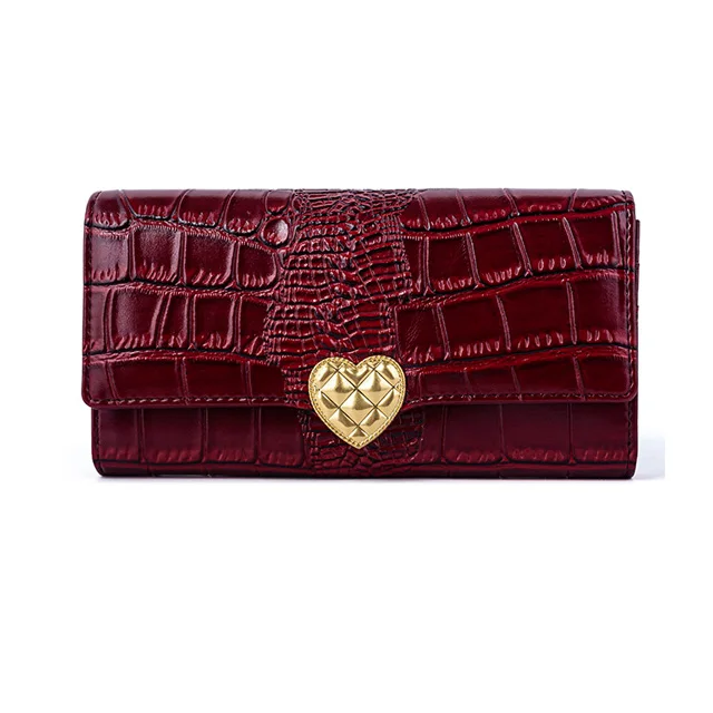 Fashion design PU women wallet RFID blocking ladies long wallet purse