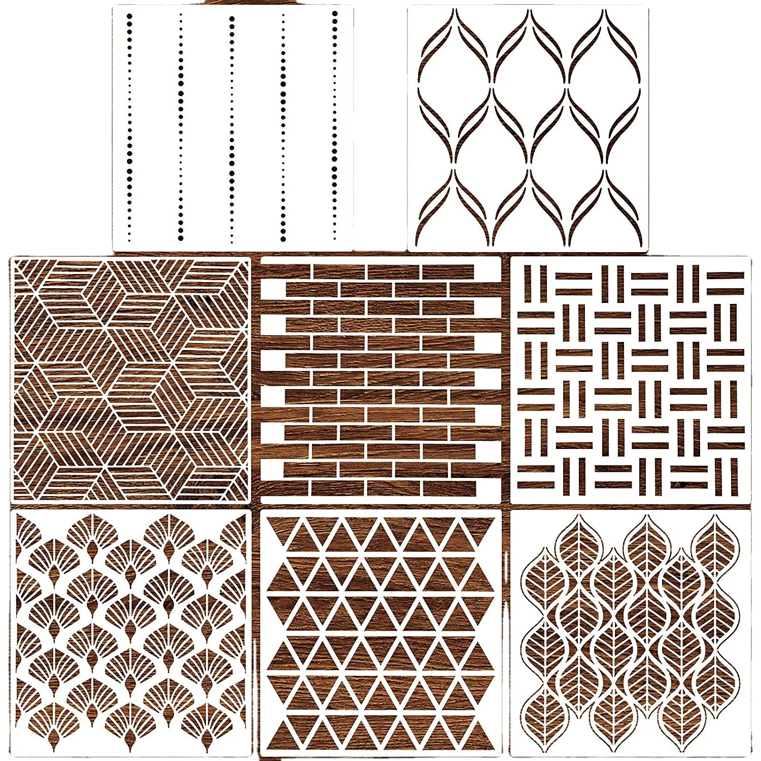 Геометрический современный настенный трафарет в елочку, Настенный декор, многоразовая декоративная пленка для рисования, трафареты для стен