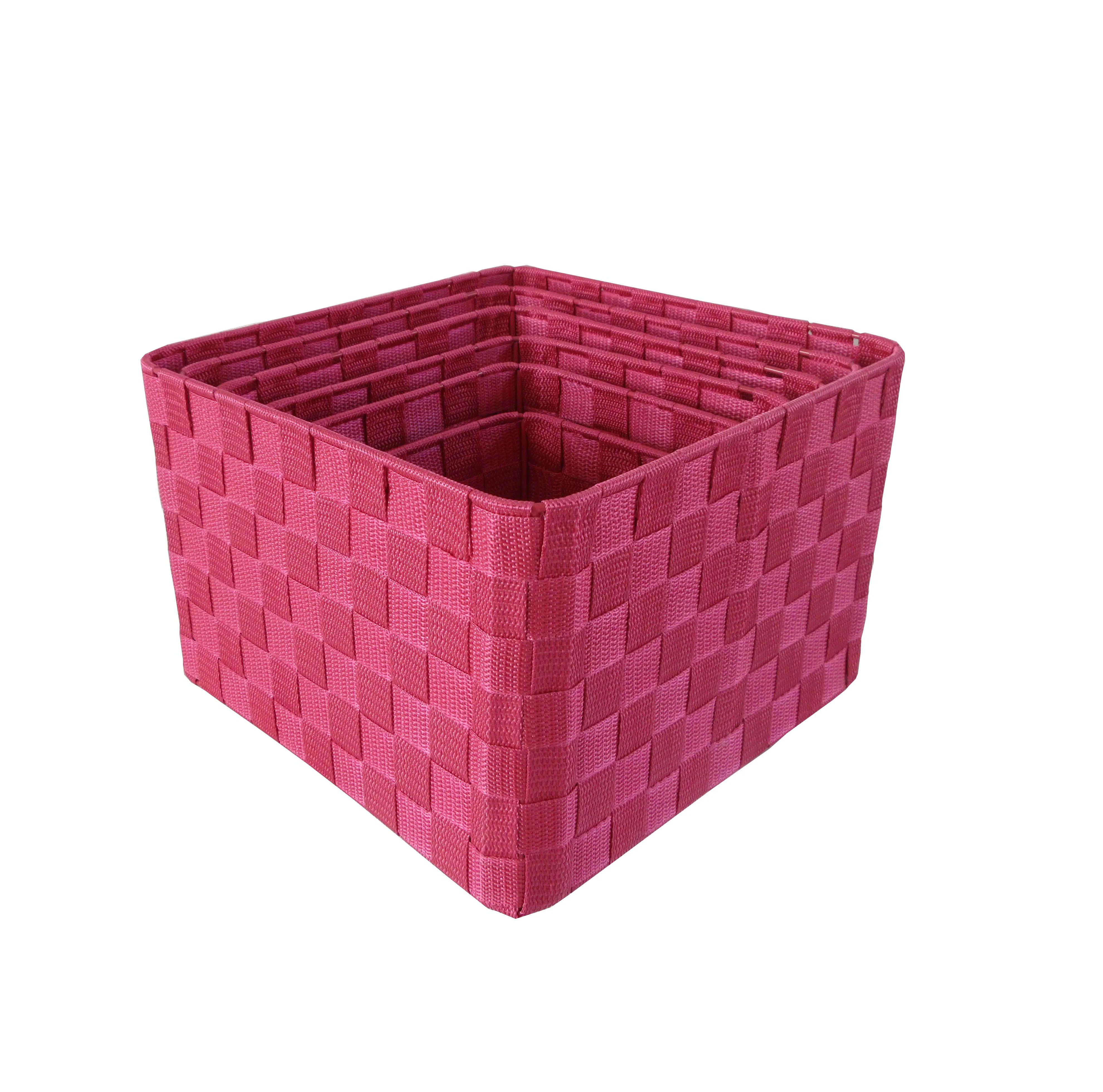 
pp webbing basket for storage basket,3pcs for a set woven basket 