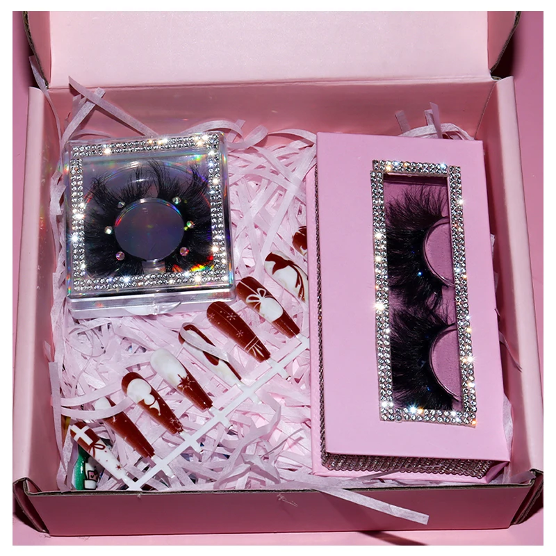 Wholesale Lashes Russian Strip  Mink Eyelashes Sets Full Strip Lashes Lashese Real Mink With Case