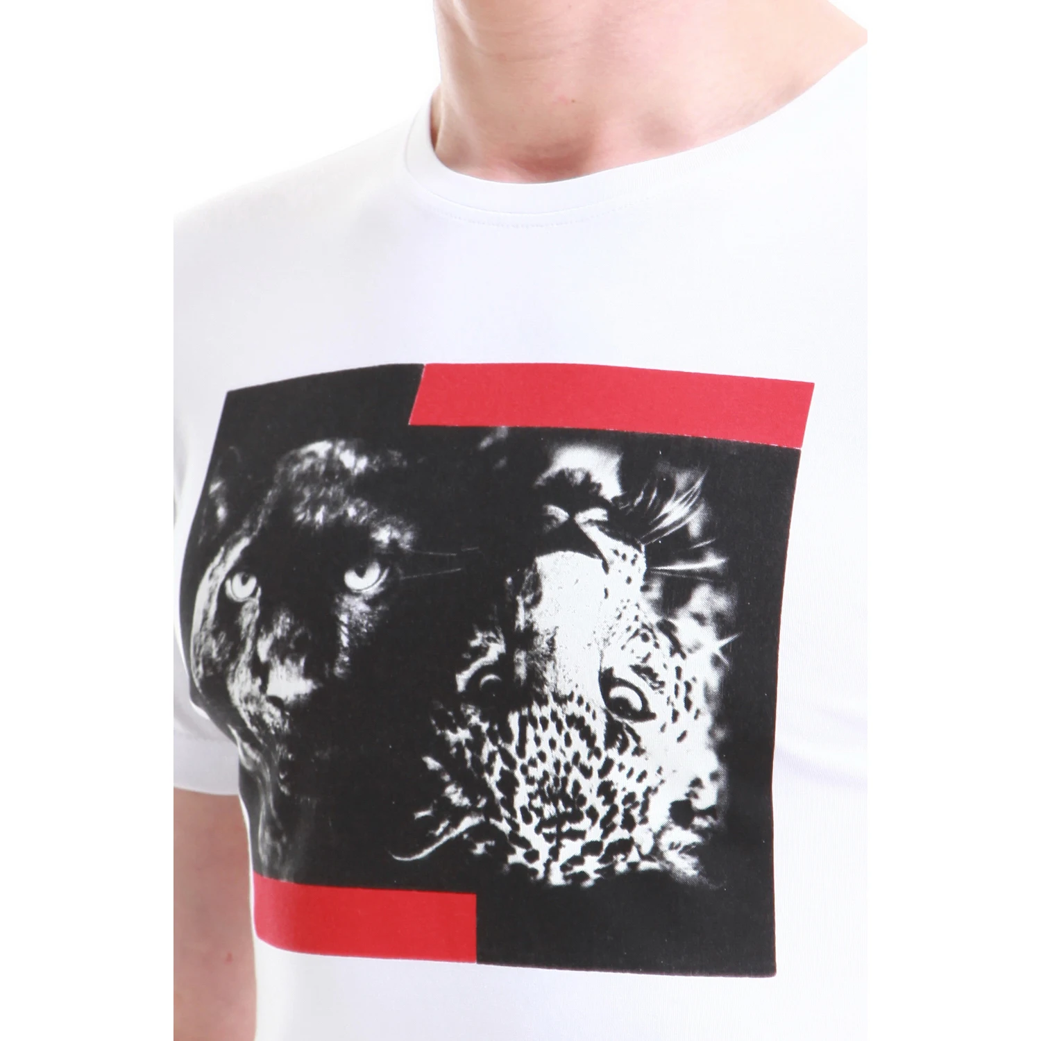 
Лучший дизайн, новый сезон, Мужская роскошная дизайнерская футболка с леопардовым принтом 