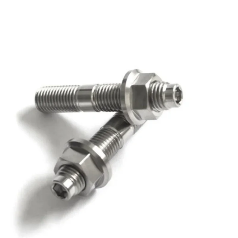 Large inventory Gr5 m10x1.25 x45/55mm Titanium alloy Automotive Exhaust manifold stud Bolts hex Nuts Washers for Toyota Lexus