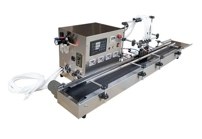 KAPACK 4 Head Magnetic Pump Liquid Filler 2/4/6/8/10 Nozles Customized Small Electric Liquid Filling Machine With Conveyor Belt